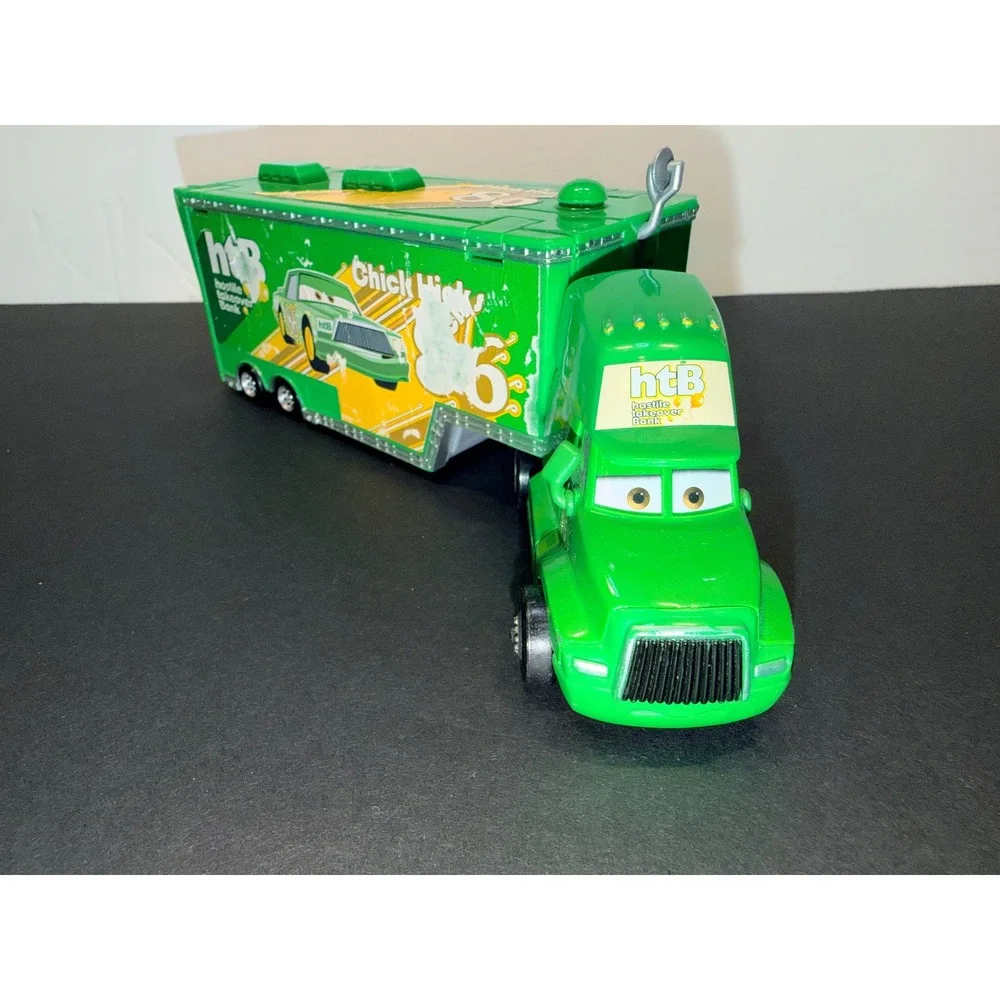 Disney Pixar Cars Mattel Chick Hicks Hauler Truck Trailer Green hTB 86